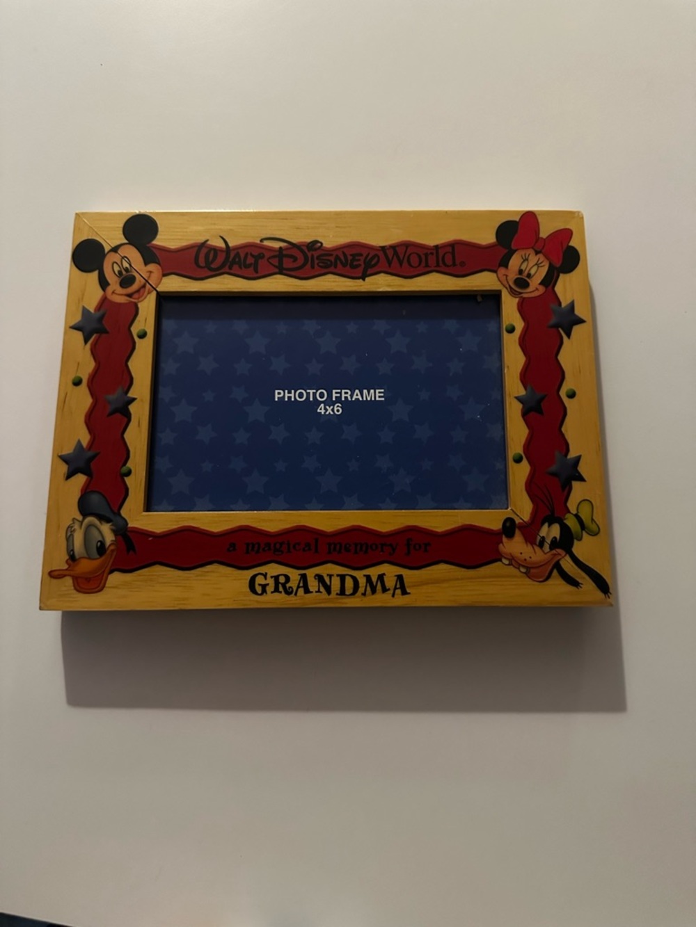 Walt Disney World Grandma 4x6 Photo Frame - Yellow Red